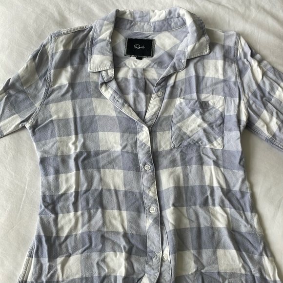 Blue and White Plaid Rails Shirt, Size XS - Picture 1 of 4
